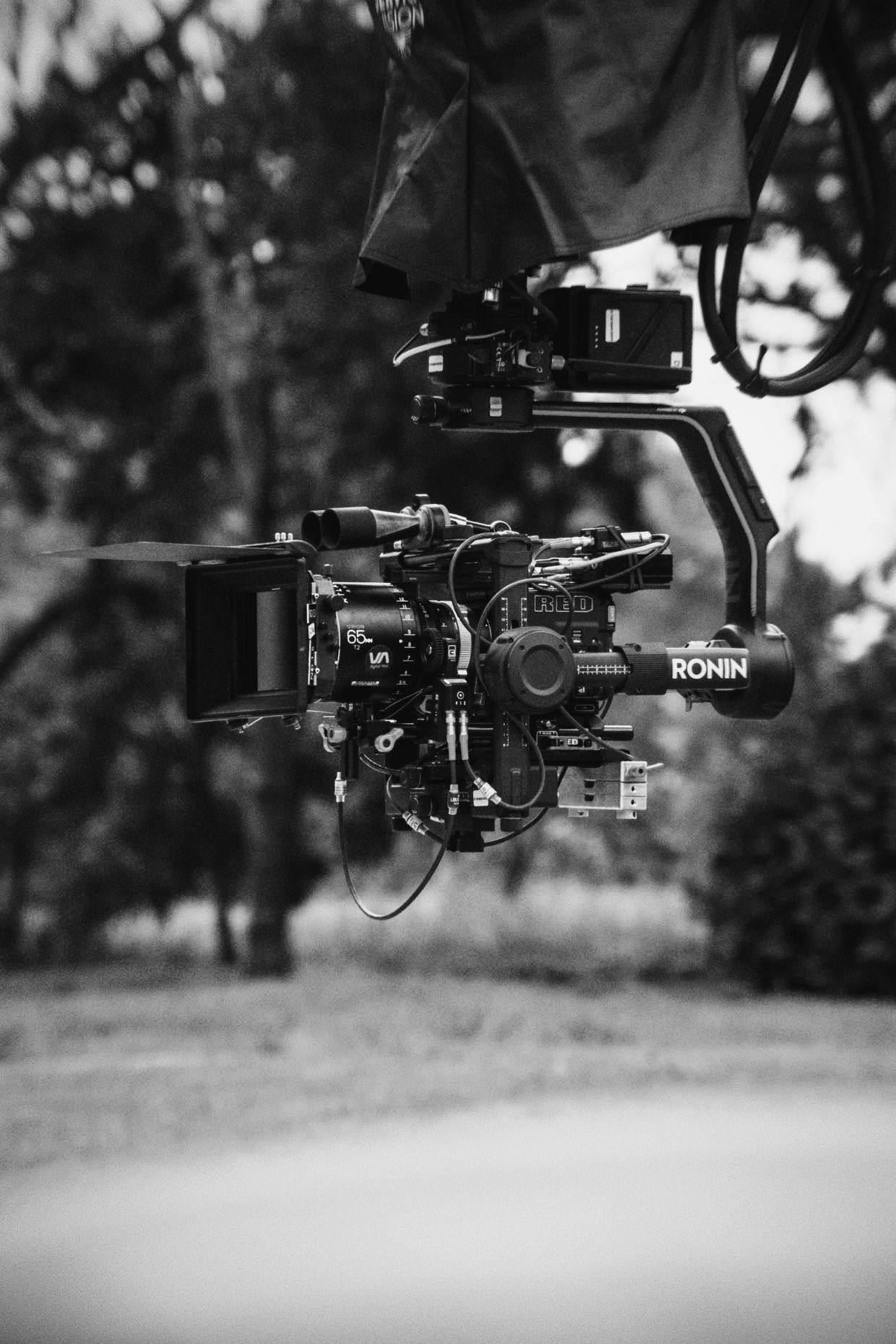 RED camera on a Ronin gimbal on location